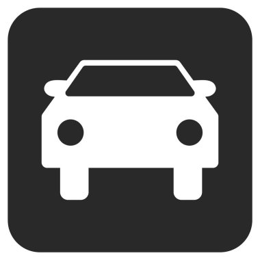Araba düz kare vektör simgesi