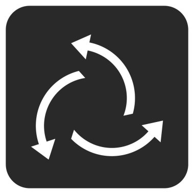 Santrifüj oklar düz kare vektör simgesi