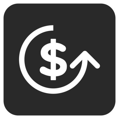 Ters ibraz düz kare vektör simgesi