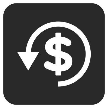 Ters ibraz düz kare vektör simgesi