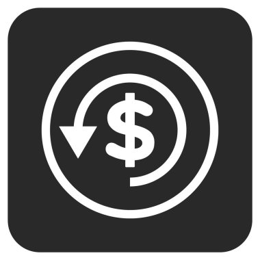 Ters ibraz düz kare vektör simgesi