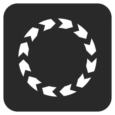 Dolaşım düz kare vektör simgesi