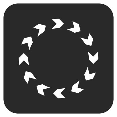 Dolaşım düz kare vektör simgesi