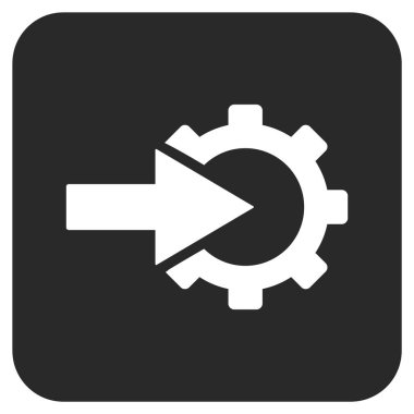 COG Tümleştirme düz kare vektör simgesi