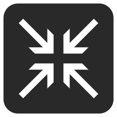 Oklar düz kare vektör simge collide