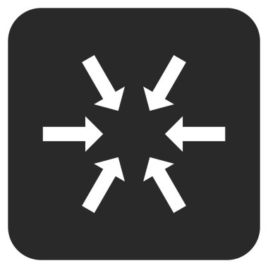 Kompakt oklar düz kare vektör simgesi