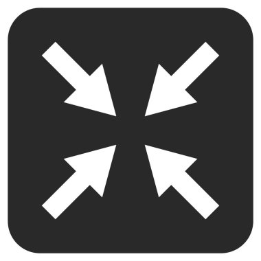 Oklar düz kare vektör simge sıkıştırmak