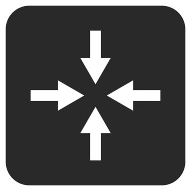 Oklar düz kare vektör simge sıkıştırmak