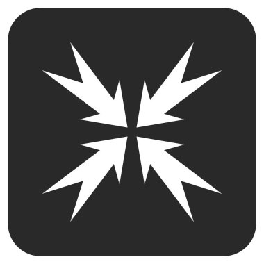 Sıkıştırma OK düz kare vektör simgesi