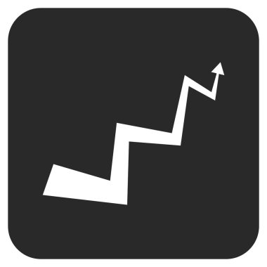 Eğri ok düz kare vektör simgesi