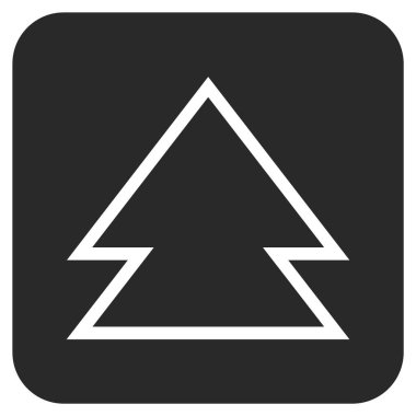 Düz yukarı yön vektör simgesi kare