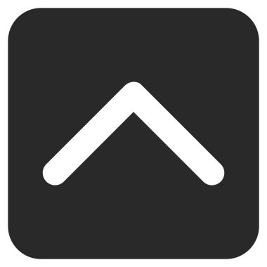 Düz yukarı yön vektör simgesi kare