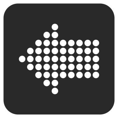 Noktalı Ok düz yaptı vektör simgesi kare