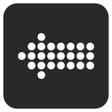 Noktalı Ok düz yaptı vektör simgesi kare