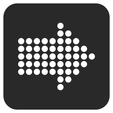 Noktalı ok sağ düz vektör simgesi kare