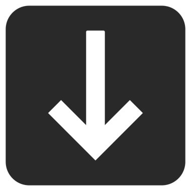 Ok düz kare vektör simgesi