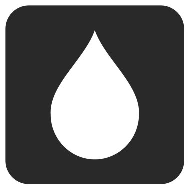 Düz kare vektör simge damla