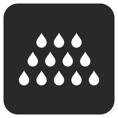 Damla düz kare vektör simgesi