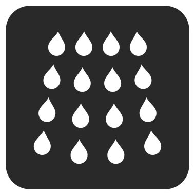 Damla düz kare vektör simgesi