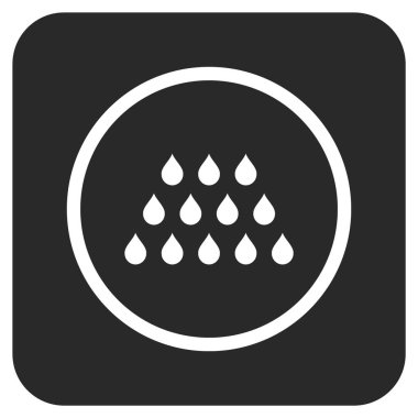 Damla düz kare vektör simgesi