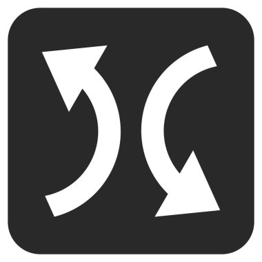 Exchange oklar düz kare vektör simgesi