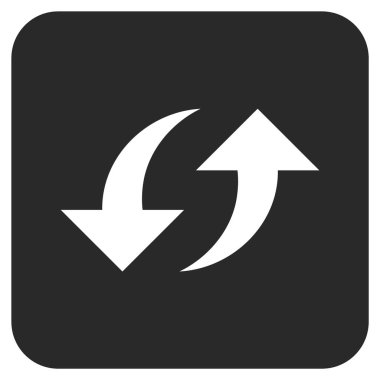 Exchange oklar düz kare vektör simgesi