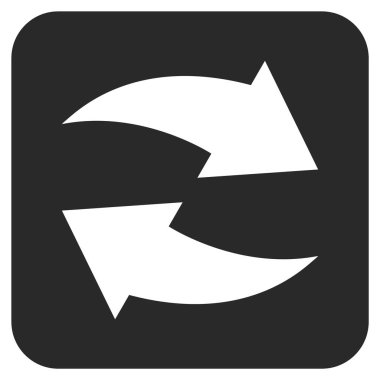 Exchange oklar düz kare vektör simgesi