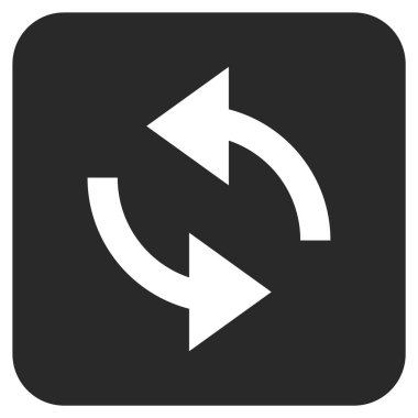 Exchange oklar düz kare vektör simgesi