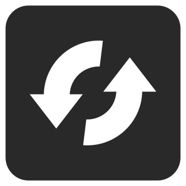 Exchange oklar düz kare vektör simgesi