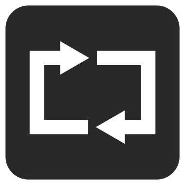 Exchange oklar düz kare vektör simgesi