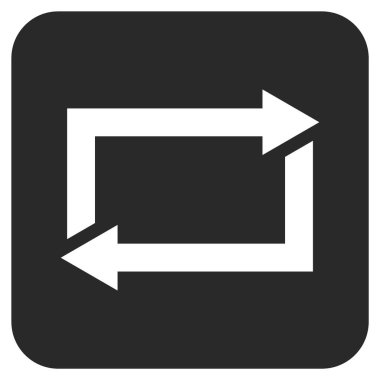 Exchange oklar düz kare vektör simgesi