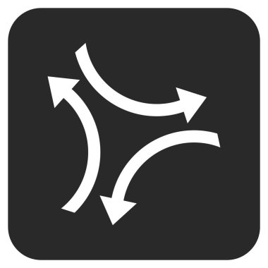 Exchange oklar düz kare vektör simgesi