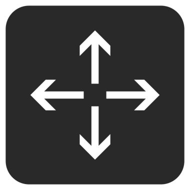 Oklar düz kare vektör simgesini genişletin