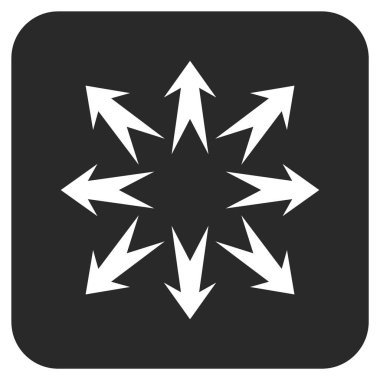 Oklar düz kare vektör simgesini genişletin