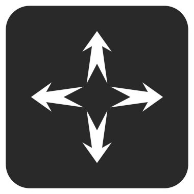 Oklar düz kare vektör simgesini genişletin