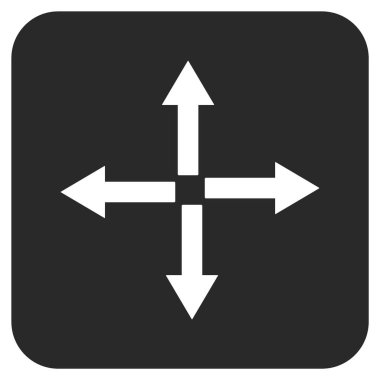 Oklar düz kare vektör simgesini genişletin