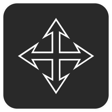 Oklar düz kare vektör simgesini genişletin