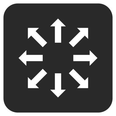 Oklar düz kare vektör simge patlayabilir