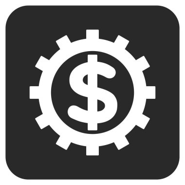 Finans sektöründe düz kare vektör simgesi