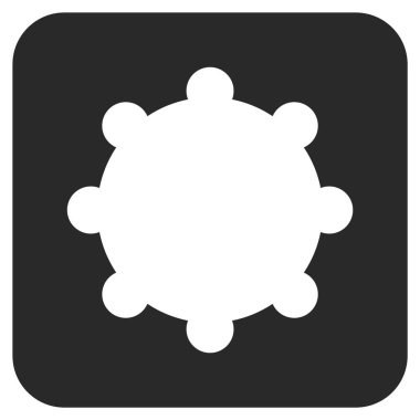 Vites düz kare vektör simgesi