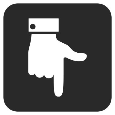 El işaretçisi düz aşağı vektör simgesi kare