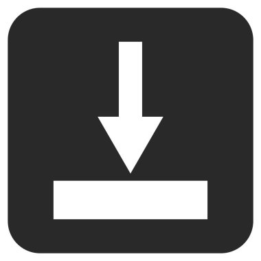 Alt düz kare vektör simgesi hareket