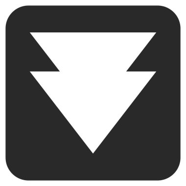 Düz kare vektör simgesi taşı