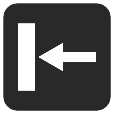 Vektör simge sol düz kare taşı