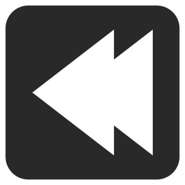 Vektör simge sol düz kare taşı