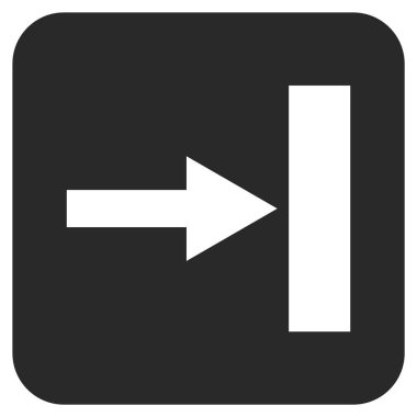 Vektör simgesi doğru düz kare taşı