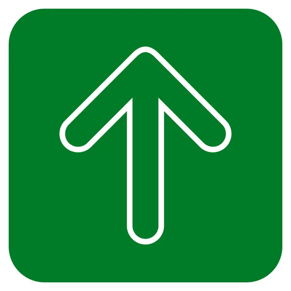 Afgeronde pijl-omhoog of platte winkelhaak Vector Icon — Stockvector