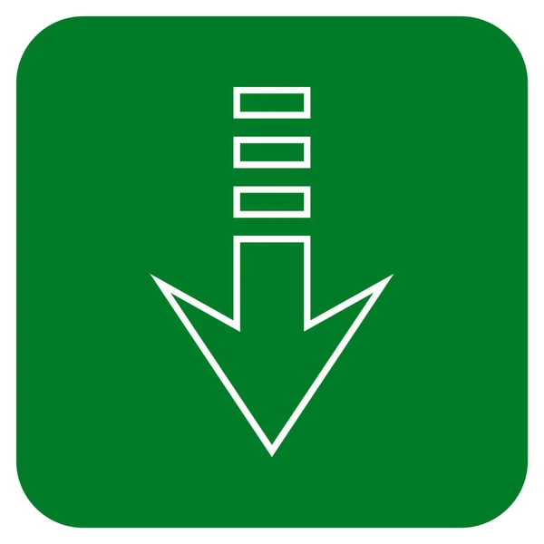 Enviar abajo plano cuadrado Vector icono — Vector de stock