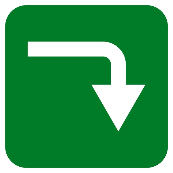 Desligue o ícone de vetor quadrado plano — Vetor de Stock