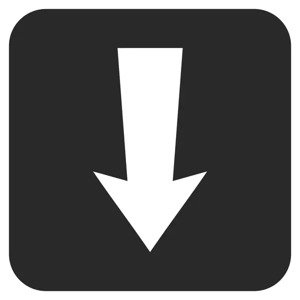 Pfeil nach unten flache quadratische Vektorsymbol — Stockvektor